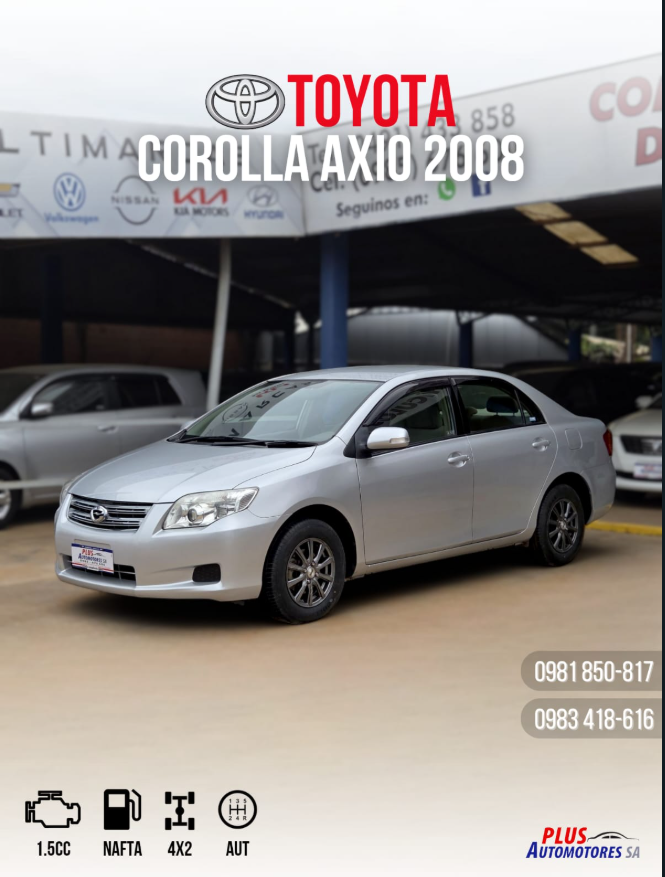 Toyota Axio 2008 - Gs. 65.000.000